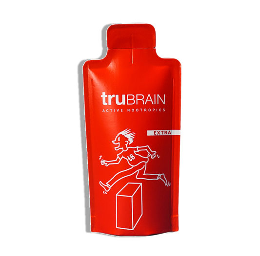 A 1oz nootropic drink from TruBrain - the Extra Strength formula