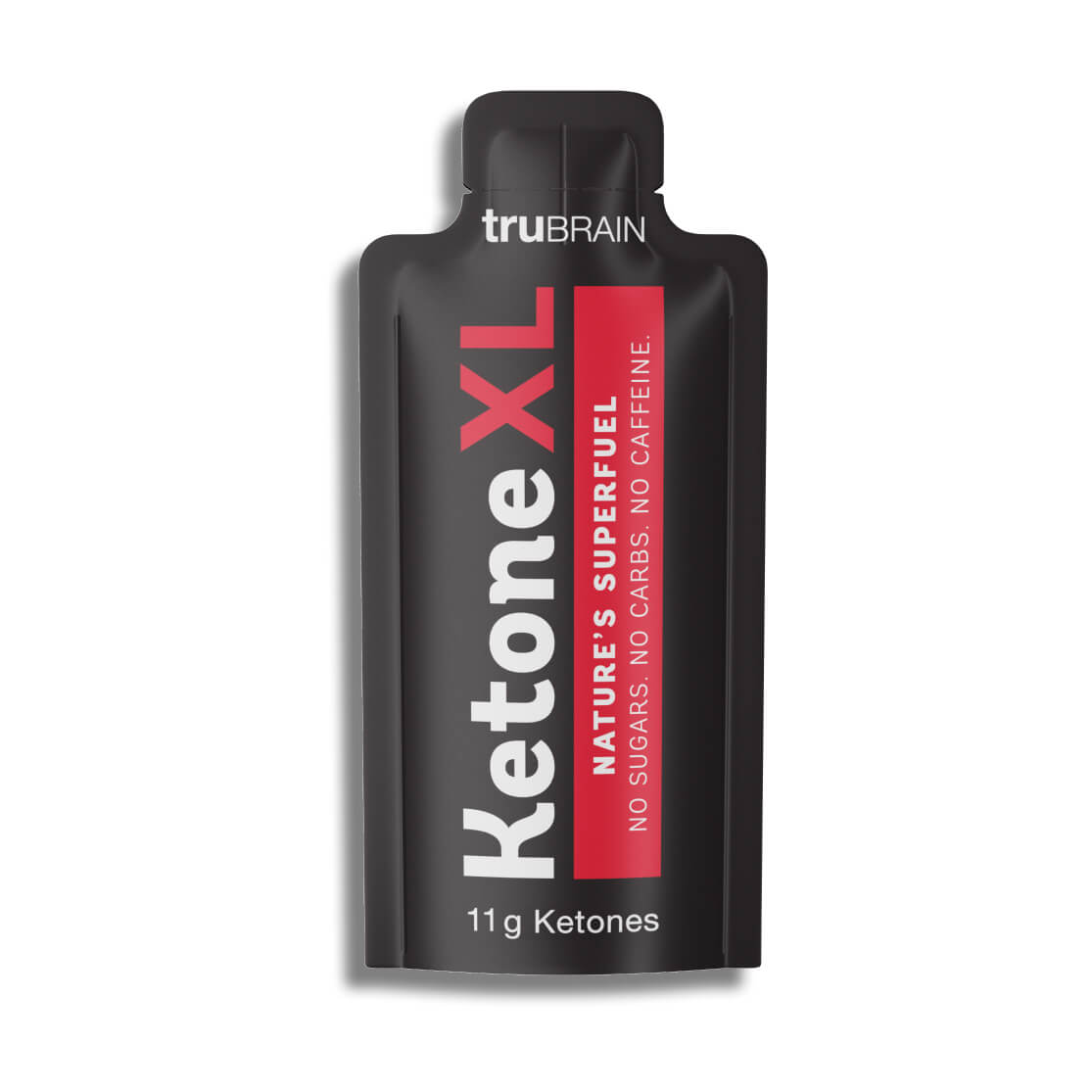 A hero showcase image of the Ketone XL packaging. Fuel your workouts with 10g of pure Ketones for better training and fast recovery.  No sugars, no carbs, no salts, no fats, no caffeine and no stimulants. Clean, fast energy for athletes. Recycled paper bottle.